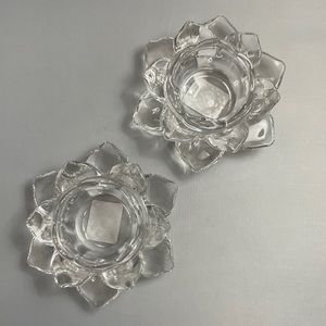 Pair Lotus Votive Candle‎ Holders